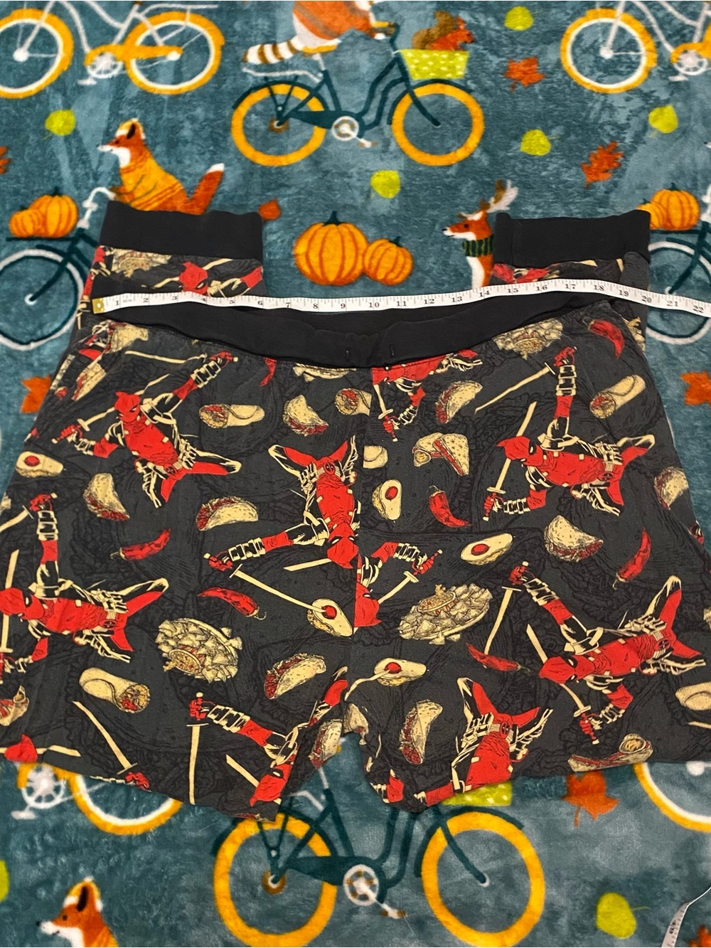 Deadpool Taco Tuesday Pajama Pants Jogger Sleep Pants Red/Black Marvel Men’s XL - Picture 8 of 10